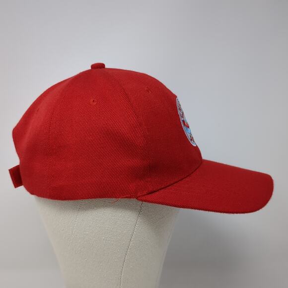 Chicago Dogs Strapback Baseball Cap Red One Size Adjustable Embroidered 6 Panel - Picture 5 of 9